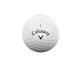 Callaway Chrome Soft X LS ball in flight illustrating fast speeds and tight dispersion