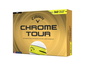 Callaway Chrome Tour 2026 ball close-up highlighting Truvis Cocktails for visibility