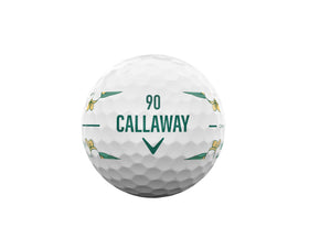 Callaway Chrome Tour 2026 ball speed technology showcased on ball surface