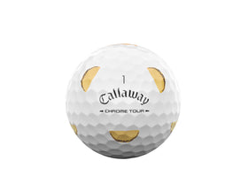 Callaway Chrome Tour Cinco de Mayo ball back view showing glossy finish and feel.