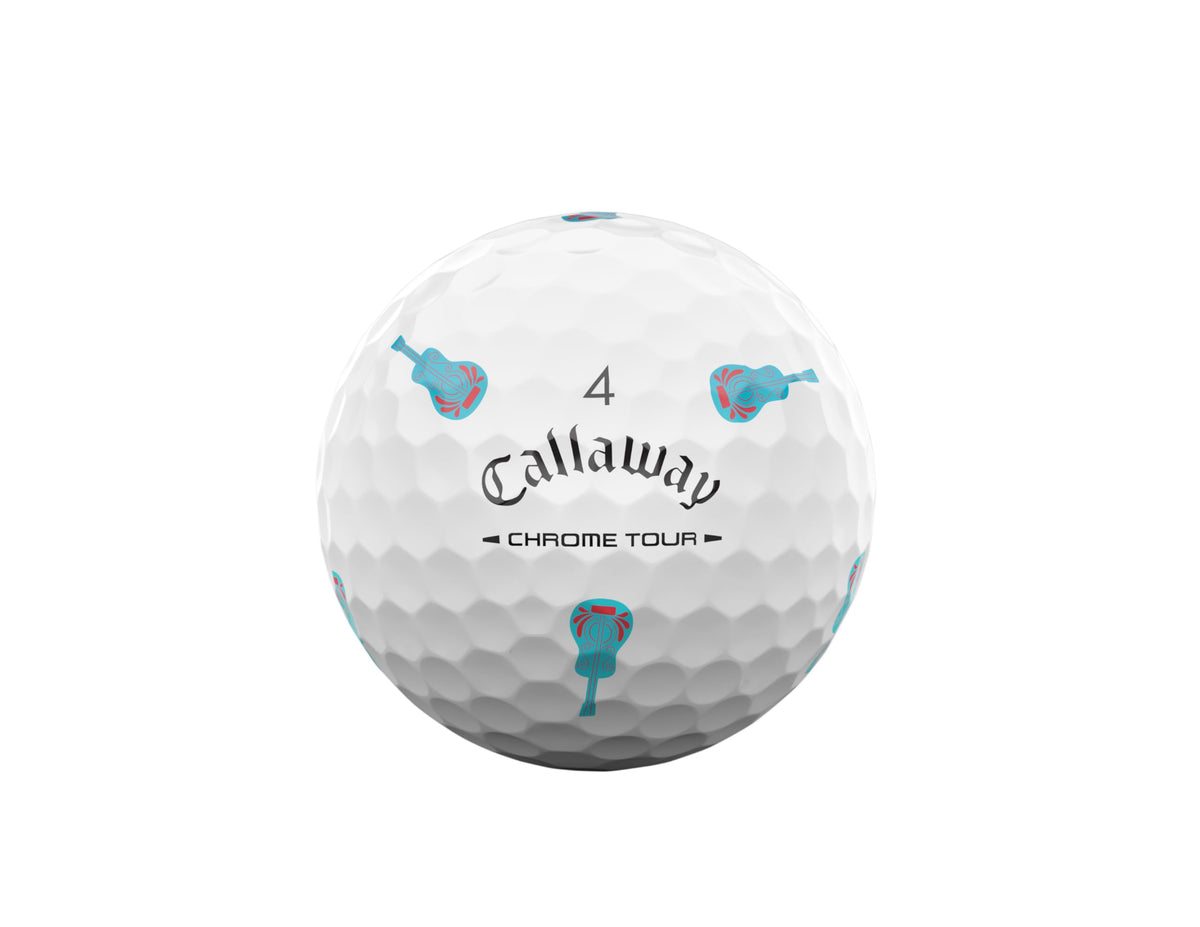 Callaway Chrome Tour Cinco de Mayo ball packaging highlighting premium construction.