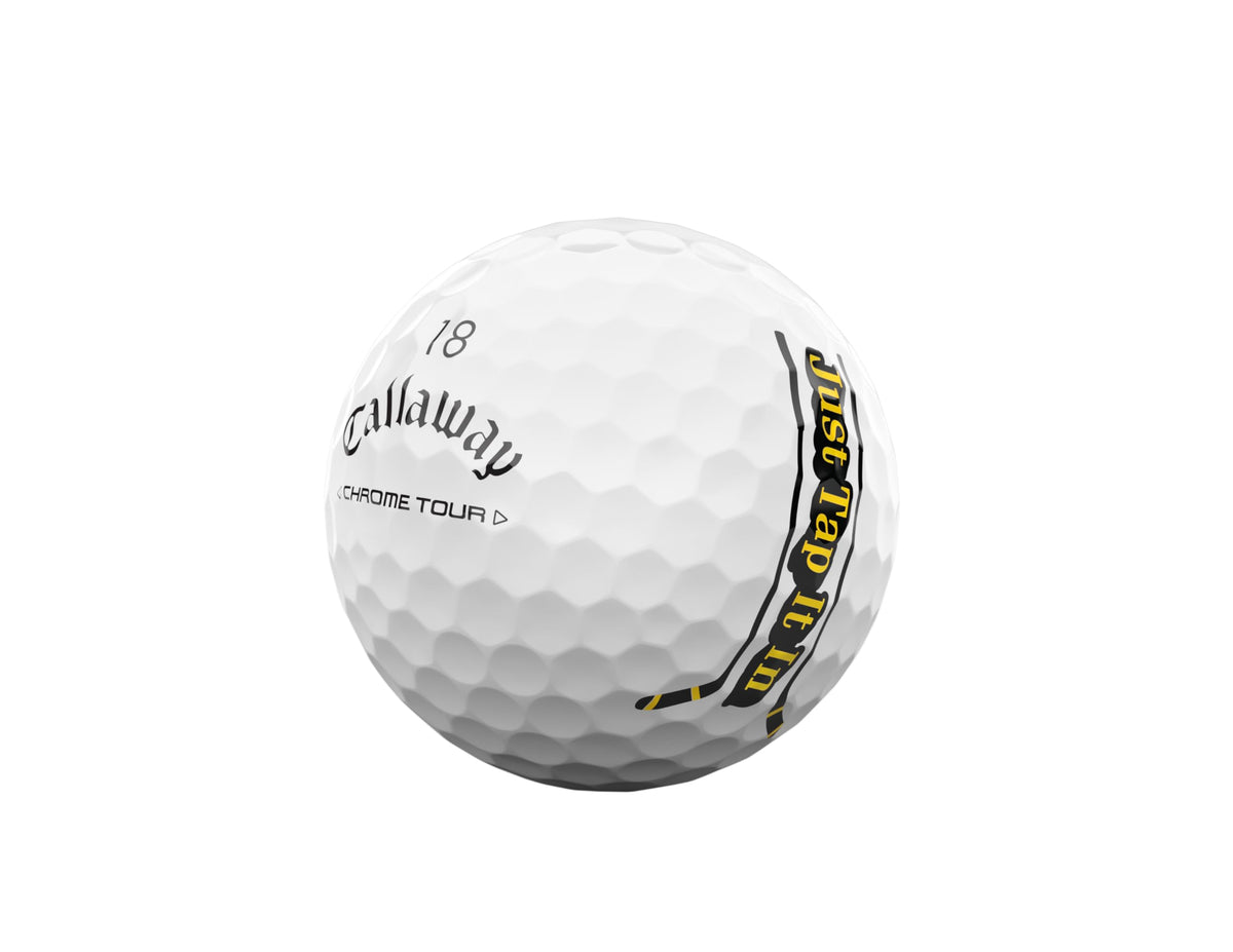 Callaway Chrome Tour Happy Gilmore ball packaging highlighting the themed design.