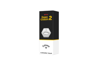 Callaway Chrome Tour Happy Gilmore ball theme details for collector appeal.