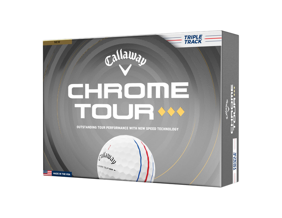 Callaway Chrome Tour Triple Diamond 26 front view showcases premium chrome finish