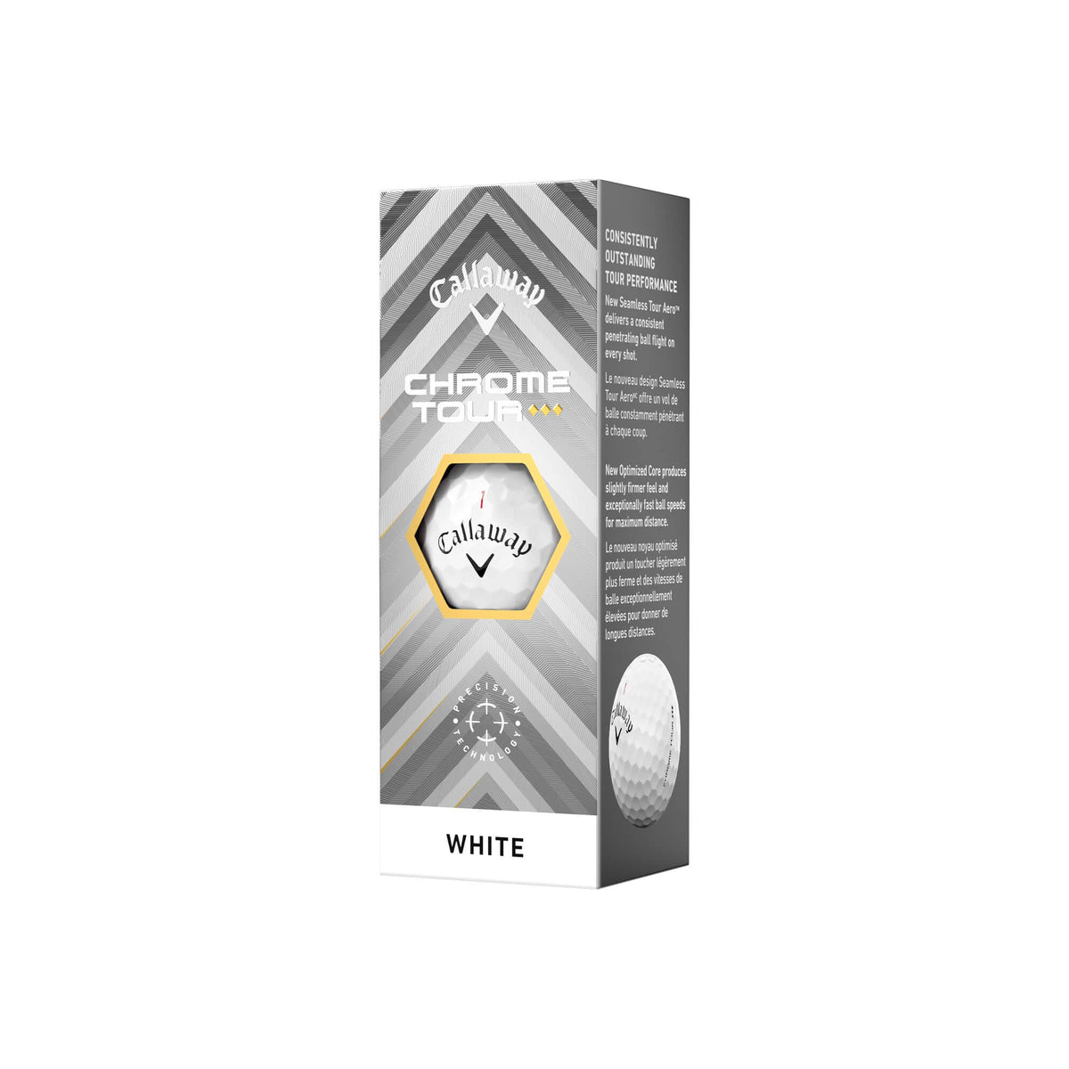 Callaway Chrome Tour Triple Diamond, in-hand shot, Triple Track lines help with putting alignment.