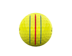 Callaway Chrome Tour yellow ball greenside control near the flag.