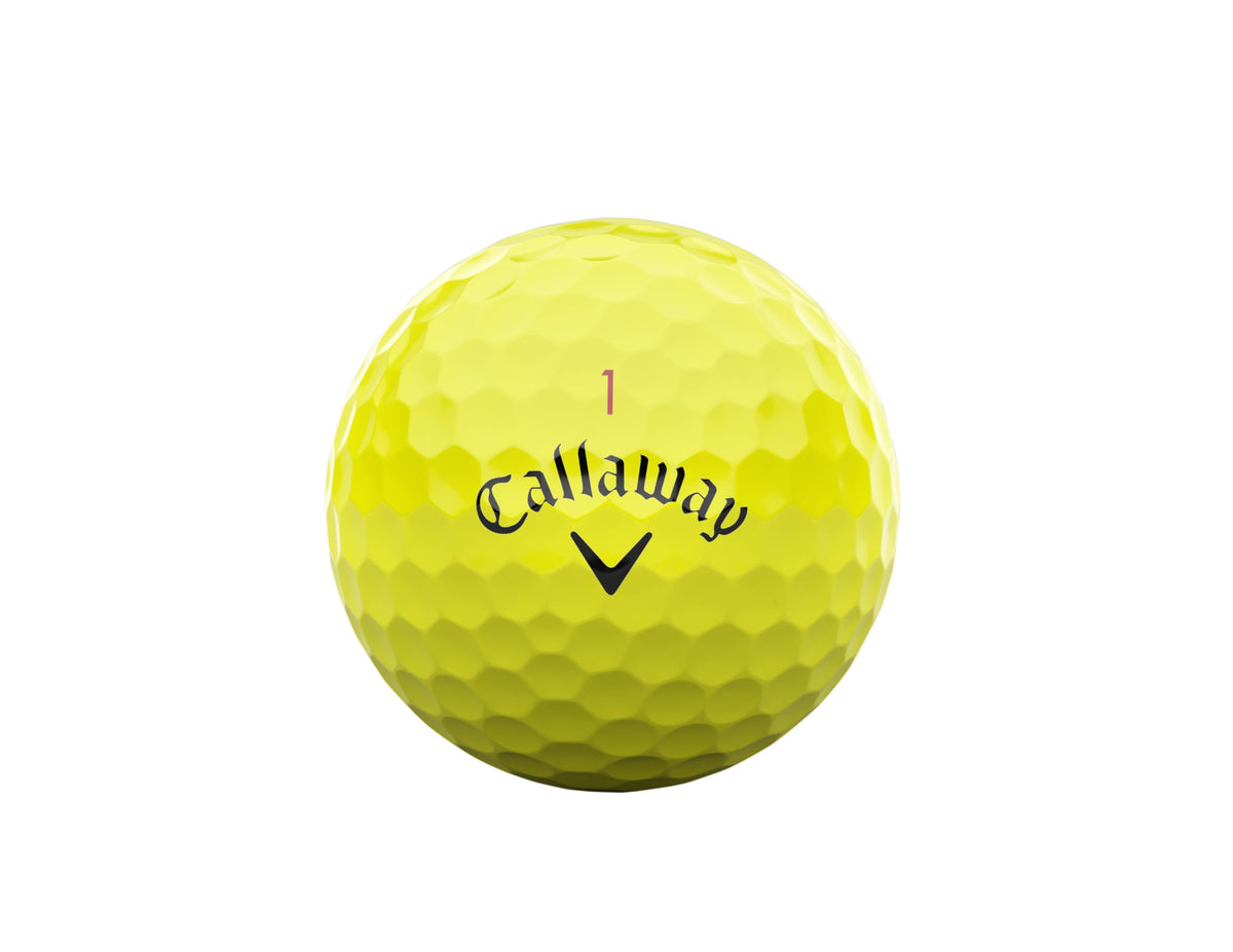 Callaway Chrome Tour Yellow urethane soft cover emphasizes greenside control and feel.