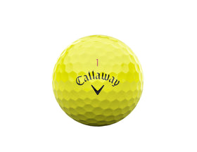Callaway Chrome Tour Yellow urethane soft cover emphasizes greenside control and feel.