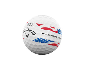 Callaway Chrome Tour X 2026 ball on tee illustrating distance potential