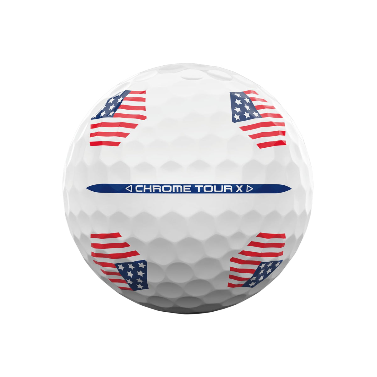 Callaway Chrome Tour X ball USA TruTrack for precise alignment and visible spin.