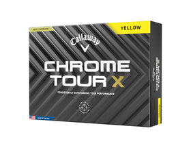 Callaway Chrome Tour X yellow pack for consistent tour performance.