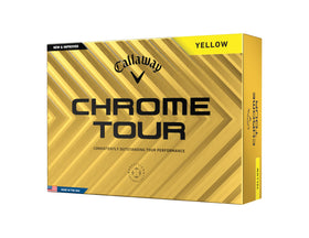 Callaway Chrome Tour Yellow ball core detail enhances distance and consistency.
