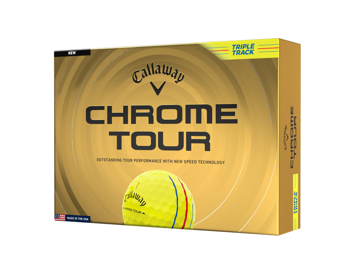 Callaway Chrome Tour 2026 yellow triple track cover improves greenside visibility and feel