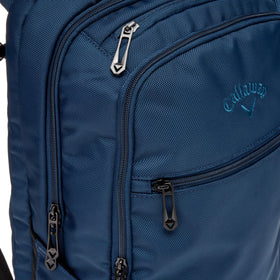 Callaway Clubhouse Backpack Navy interior reveals organized storage and accessories.