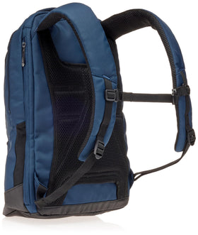 Callaway Clubhouse Backpack Navy side view emphasizes travel-ready silhouette.