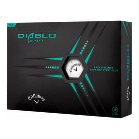 Callaway Diablo women's golf balls front view showing balanced distance and spin potential.