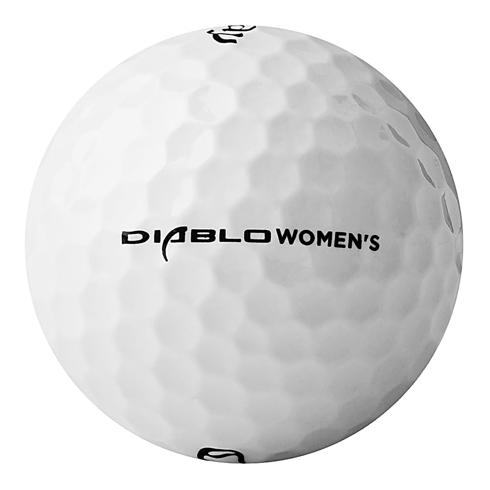 Callaway Diablo women's golf balls in hand demonstrating feel and distance off short irons.