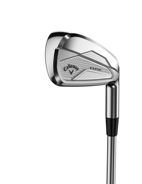 Callaway Elyte 8 Iron face close-up with precision grooves for consistent contact.