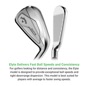 Callaway Elyte 8 Iron shaft in regular flex supports consistent swing tempo.