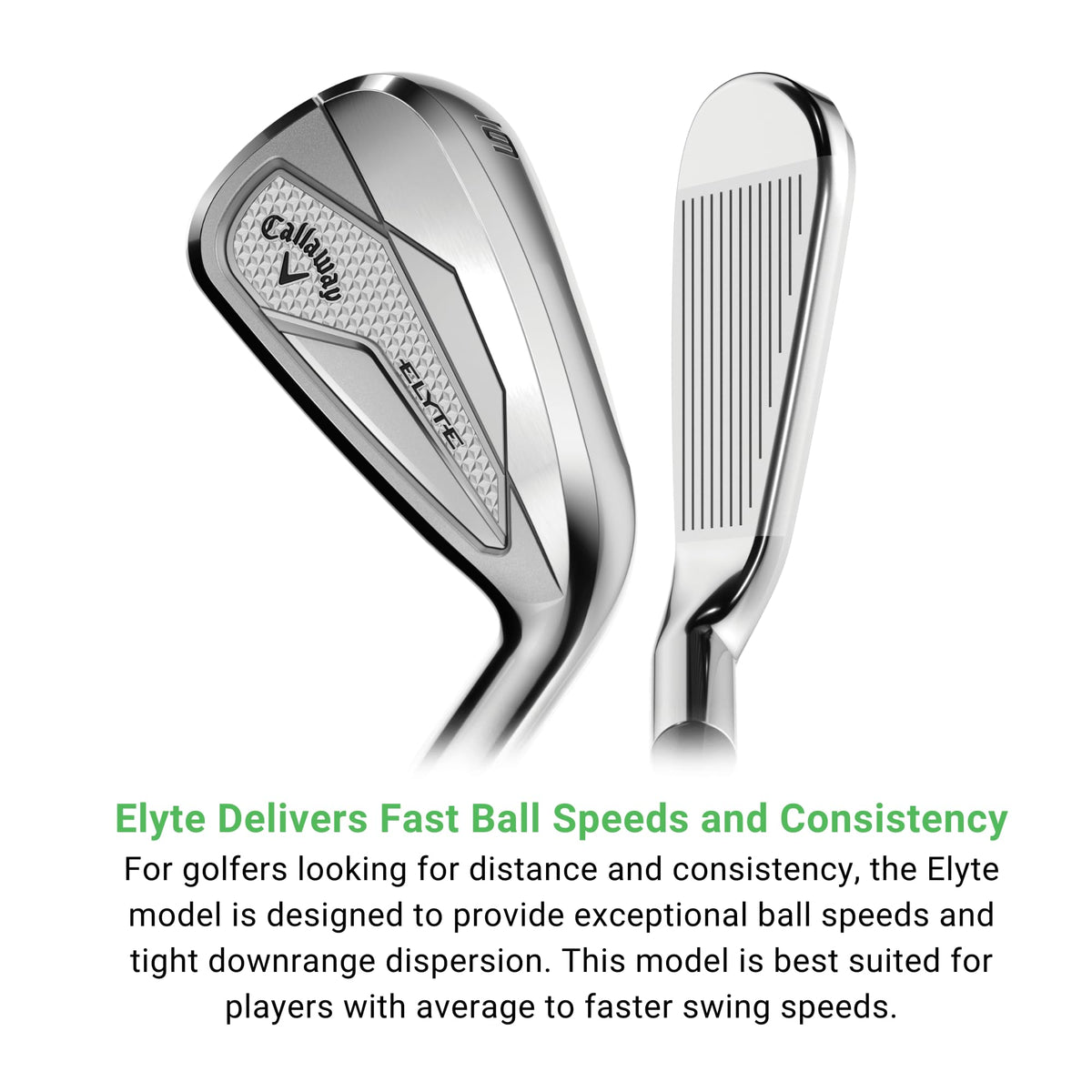 Callaway Elyte Wedge grind detail communicates versatile bounce for greenside shots