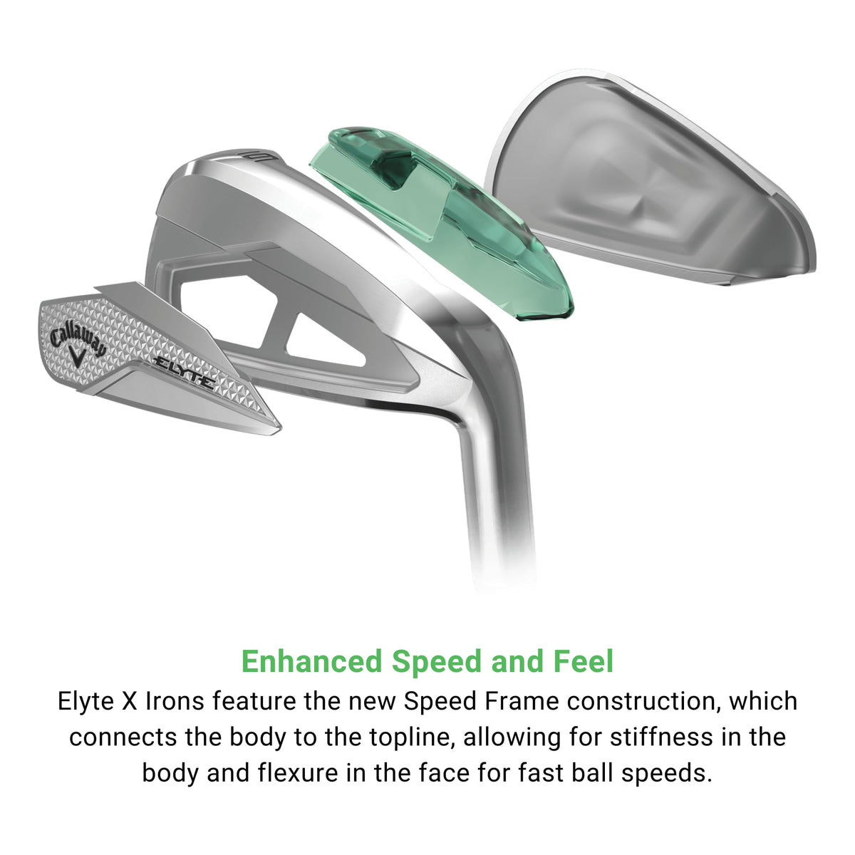 Callaway Elyte X 7 Iron address setup highlights stable stance and easy alignment