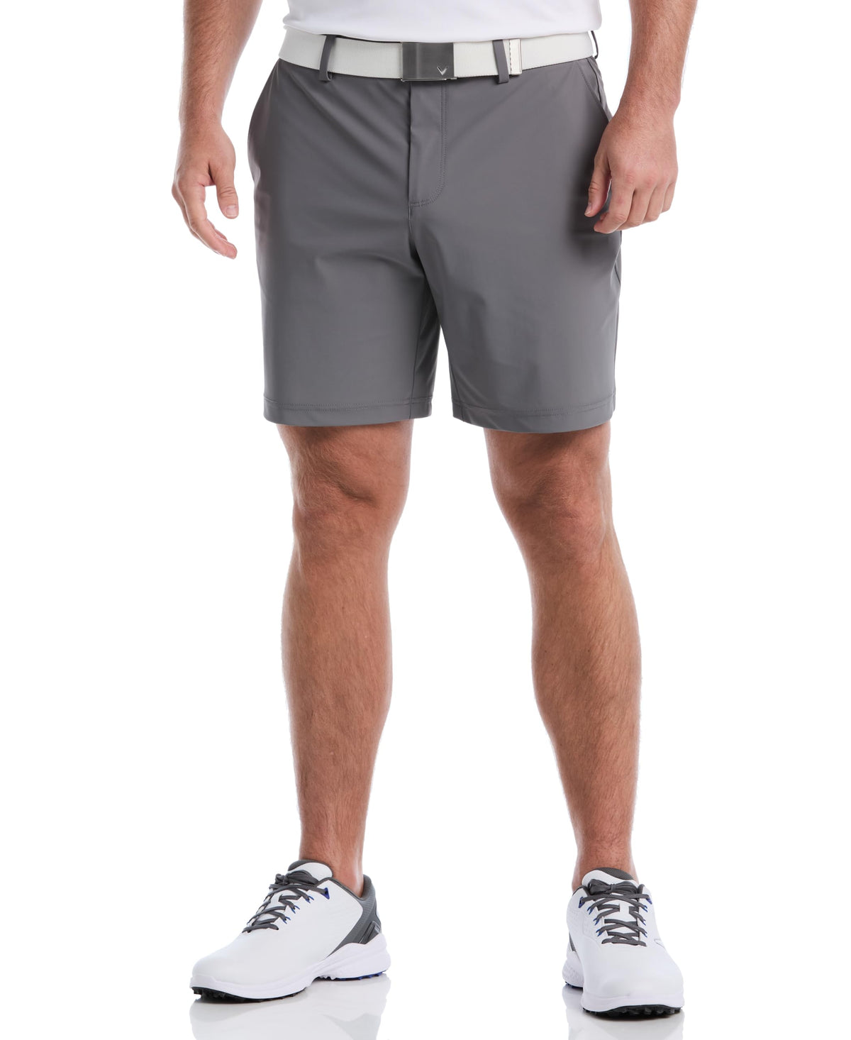 Callaway Epic Pull-On Shorts front view with flexible waistband for secure comfort.