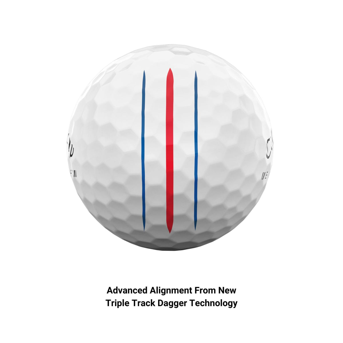 Callaway ERC Soft ball dimple pattern detail indicating flight design.