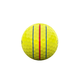 High-speed mantle visible on Callaway ERC Soft Yellow ball for faster ball speed.