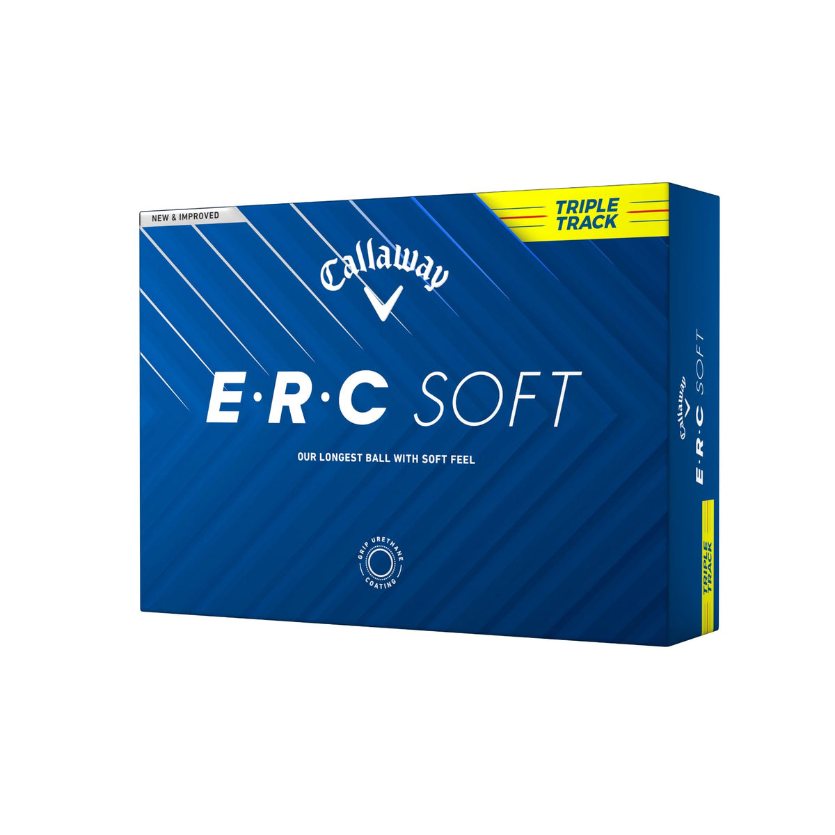 Callaway ERC Soft Yellow ball with Triple Track alignment for greens.