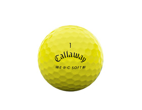 Callaway ERC Soft yellow triple track ball pack shot for quick online viewing