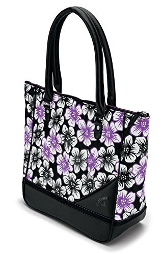 Callaway Uptown Tote Floral Black/Coral open top for secure access