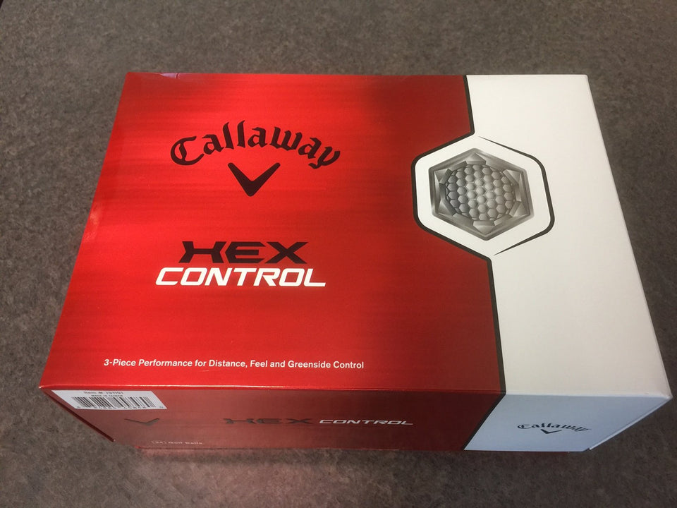 Callaway Hex Control ball delivering distance on a long shot with stable flight.