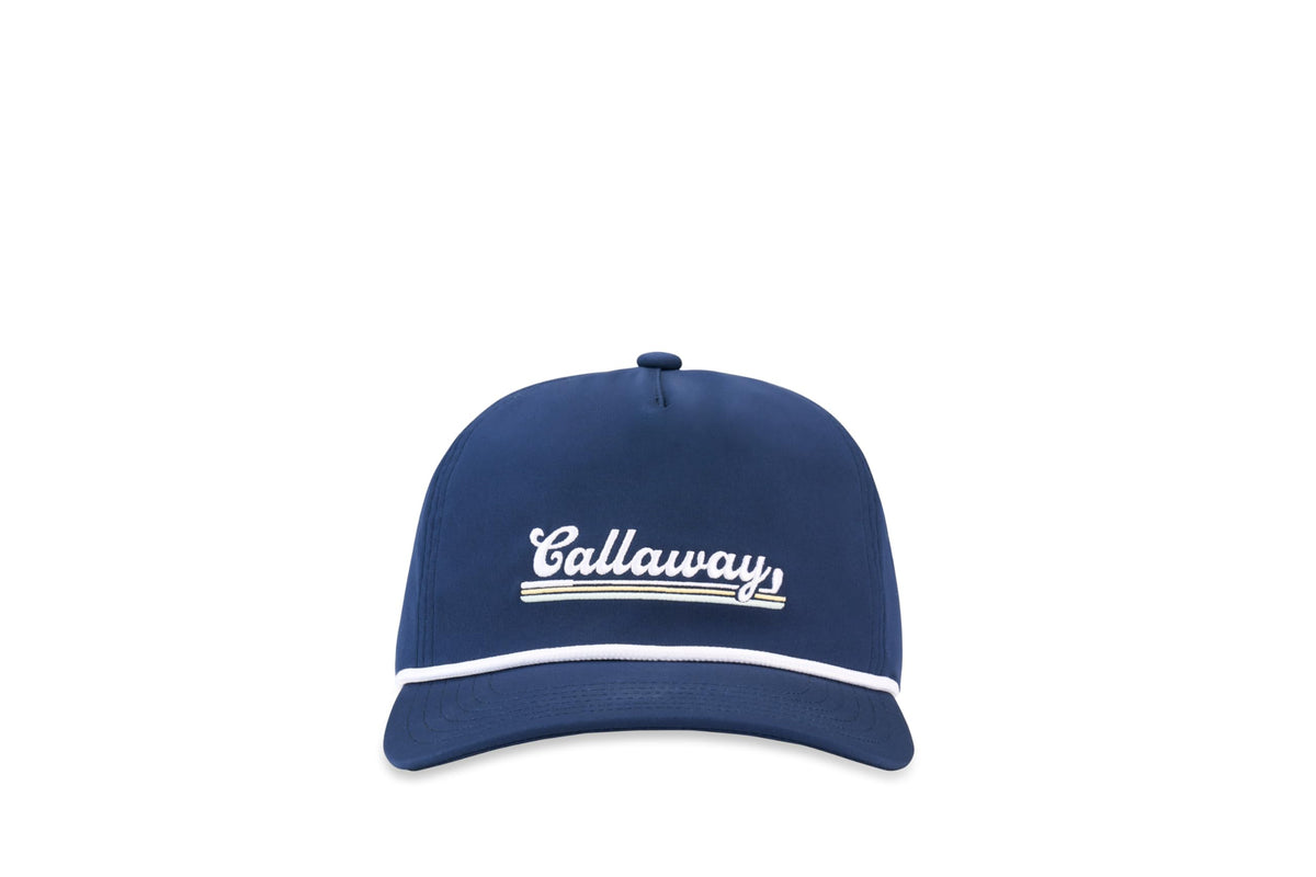 Callaway HW CG Iron Shot NVY 26 top-down angle highlights balance and stance