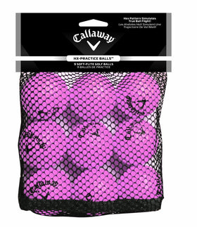 Callaway HX Soft Flight pink foam ball with bag for portable practice sessions.
