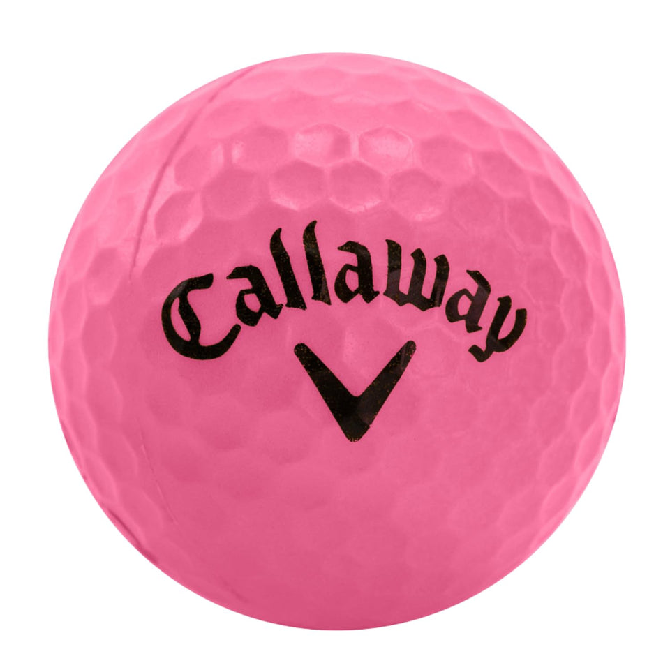 Callaway HX Soft Flight pink foam ball for indoor practice and safe play.