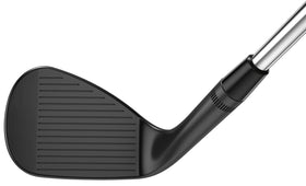Callaway Jaws RAW BLK grooves close-up highlighting aggressive milling for enhanced spin control.