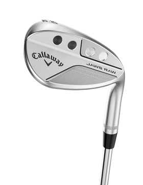 Callaway Jaws RAW Chrome full-face lob wedge 58-08 boosts spin across the face for control