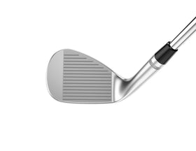 Callaway Jaws RAW Chrome Sand Wedge during swing demonstrates precise touch