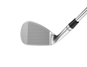 Callaway Jaws RAW Chrome Sand Wedge tungsten weight delivers balanced feel and stability.