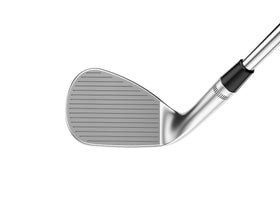 Callaway Jaws RAW Chrome wedge in steel construction for precise greenside control.