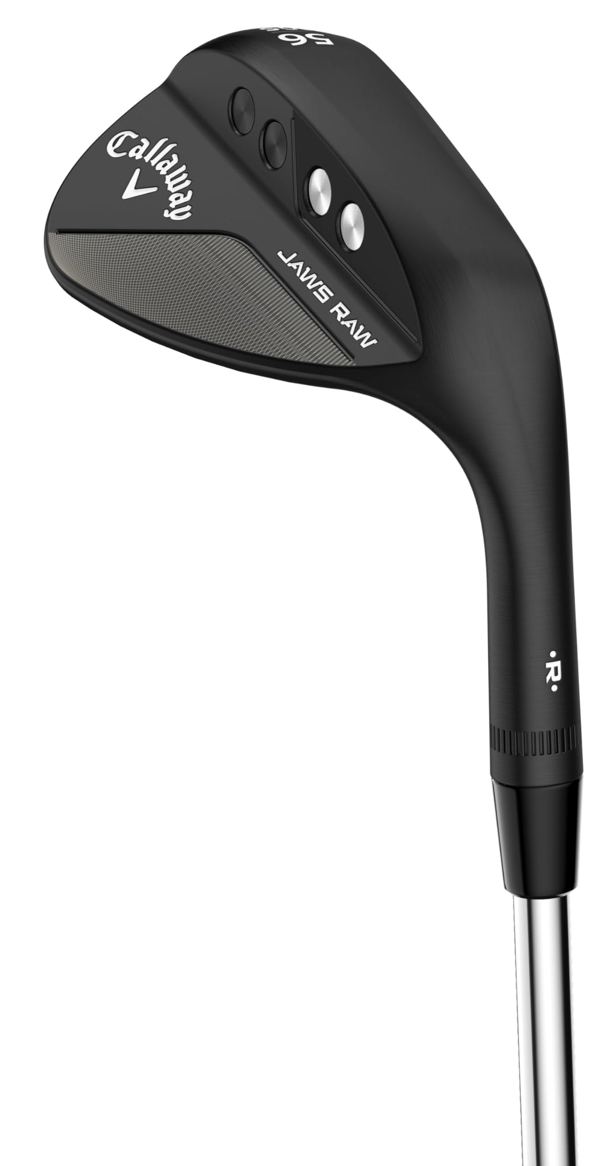 Callaway Jaws RAW Matte Black Lob Wedge left-handed setup for precision.