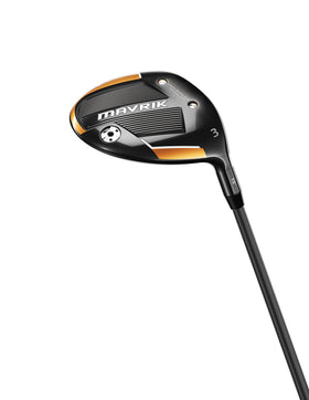 Callaway Mavrik fairway 5 wood toe-up profile suggesting smooth swing through.
