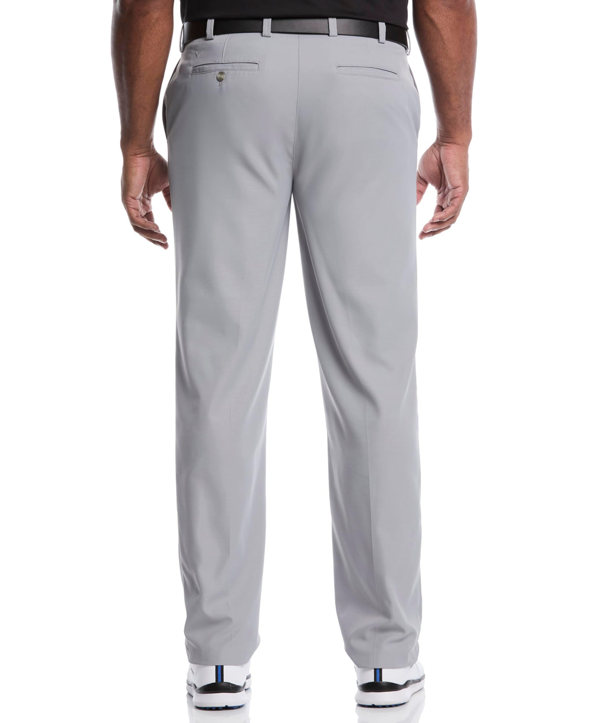 Callaway men's active waistband golf pants highlighting secure fit mid-swing.