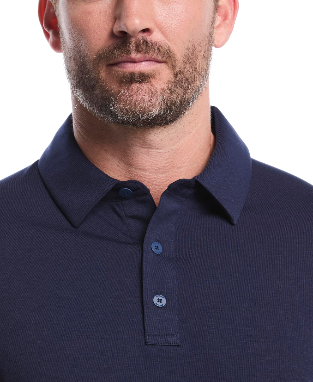 Callaway men's polo highlights long sleeves ideal for cooler rounds and sun safety.