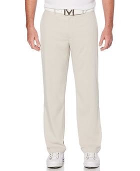 Callaway men's Tech Golf Pants Sand, front view, stretch fabric for full swing range.