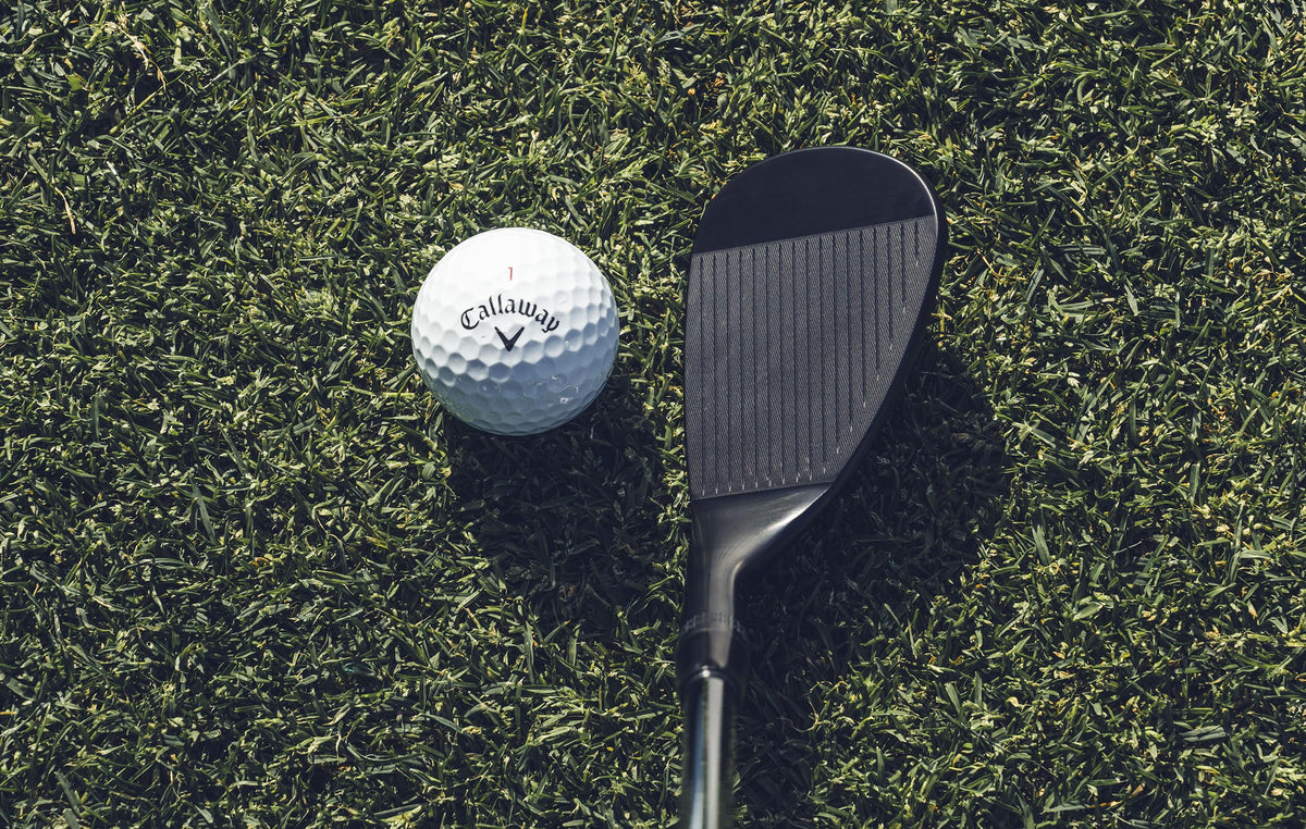 Callaway Opus Black Lob Wedge 58-10 face up portrays premium quality.