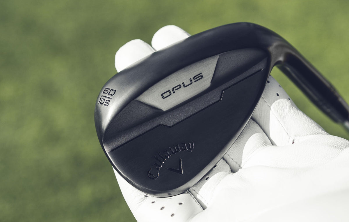 Callaway Opus Black Lob Wedge toe view shows compact, confidence-inspiring shape.