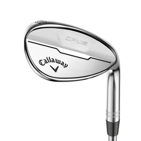 Callaway Opus Chrome Lob Wedge 58-08 angle closeup for precise spin and loft control.