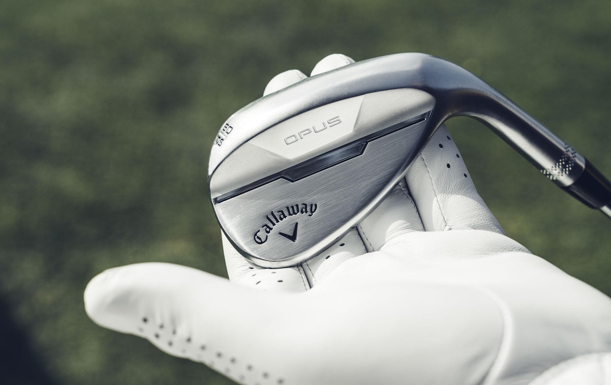 Grip area of Callaway Opus Chrome Sand Wedge providing secure feel.