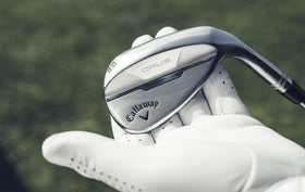 Grip area of Callaway Opus Chrome Sand Wedge providing secure feel.